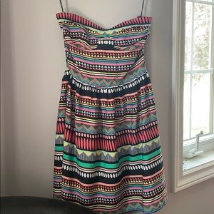 Delias: Multi Colored Strapless Dress